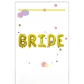 16-inch golden BRIDE foil letter balloons set for wedding and bridal shower decor - BRIDE / Gold