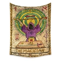 Detail of The Magician tarot tapestry showing retro fabric texture and mystical pattern - The Magician (ZJ606-1) / 73X95CM (Brushed Fabric)