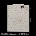 Moule en silicone toile d'araignée pour décoration de gâteau Halloween en blanc cassé - Style Toile d'Araignée / Gris