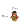 Miniature bonhomme de pain d'épices en résine pour DIY avec écharpe 18x21mm - Biscuit Bonhomme de Neige