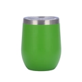 Détail de la tasse à œufs verte 12oz en acier inoxydable avec couvercle transparent - Vert