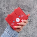 Schattige rode PU-leren korte portemonnee met konijnendesign en 3D-oren - Rood