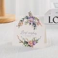 Carte de vœux beige avec fleurs à l'aquarelle et texte Best Wishes pour la fête des mères - Coquelicot