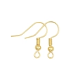Ganchos para pendientes chapados en oro con bola y muelle para joyería DIY - Con Cuenta / Oro 14K con Cuenta