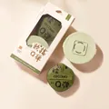 Rubycell marshmallow makeup puff set with green sponges and storage box for wet and dry use - Soft & Elastic (Green Puff + Storage Case)