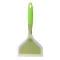 Spatola in silicone bicolore con manico verde e testa traslucida per cucinare - Manico Verde + Verde