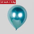 Metallic teal blue 12 inch latex balloon with 2.8g weight and premium shiny finish - Metallic Green - Large