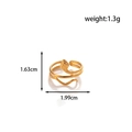 Adjustable golden snake ring made of stainless steel with textured scale pattern details - MN385-Gold (Spiral Snake)