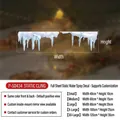 Christmas icicle static window stickers with size chart for snow house glass decoration - Icicle Mound Style (P-SD434) / Small (40x10cm)
