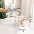 Glitzernde Weihnachtssterne in Silber und Champagnergold für Weihnachtsdekorationen - Silber Pailletten + Champagner Gold Pailletten