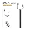 Dual-head cat eye nail magnet tool 02 with strong magnetic stainless steel handle - Y-Shaped Magnet - Silver