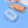 Détail du moule en silicone rectangulaire ondulé avec dimensions 9,2x5,8x2,9cm et 83g - Style Rectangulaire à Ondulations(1)
