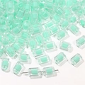 DIY light green acrylic cylindrical beads with glossy finish for handmade jewelry making - Transparent Cylindrical (50pcs)