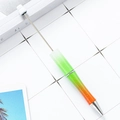 DIY beadable ballpoint pen featuring a gradient green-orange finish with subtle glitter - White Green Red Gradient