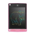 Pink frame 12-inch LCD writing tablet for kids with stylus and rhinoceros doodle - Pink / 6.5 Inch