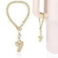 Golden hip-hop chain with sparkling zircon bubble letter Y pendant accessory - Letter Y