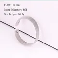 Bracciale rigido a rete intrecciata argento in acciaio inox, 13,5 mm e 6 cm diametro - Acciaio 9