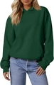 Detailed close-up of dark green oversized hoodie showing soft cotton knit texture and pocket - Dark Green
