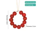 Christmas wreath ornament with red wooden beads and iron wire, 10cm diameter - Red Bead Loop (Single)