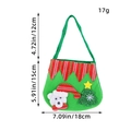 Christmas felt gift bag with green bear and tree design, dimensions 18x15cm, weight 17g - Bear