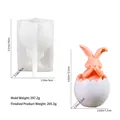 DIY rabbit egg silicone mold for scented candles and creative plaster home decorations - Speak-No-Evil Rabbit Egg Mold