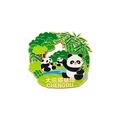 Magnete da frigo souvenir di Chengdu con design panda e finitura in metallo smaltato - Base del Panda-Calamita