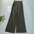 Pantalon de yoga évasé vert olive à taille haute avec large ceinture en maille douce - Vert Militaire