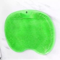 Groene siliconen rugborstel en voetmassagemat met zachte borstelharen en ophanggat - Speciale Aanbieding / Groen