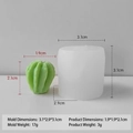 Mini cactus silicone candle mold for DIY resin crafts measuring 3.1cm in diameter - Cactus J-0687