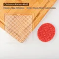 Christmas geometric rhombus pattern fondant mold set with acrylic plate and red sample - SY0162-Christmas Pattern