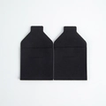 Dos bolsas negras de microfibra para joyas con cierre de ranura para regalos premium - 8*8cm / Negro