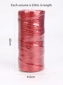 Einzelne Rolle 1,5 mm metallisch rotes Flechtgarn für Geschenke und DIY-Handwerk - 1.5mm*100m / Rot