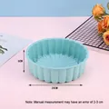 Stampo per torta a girasole in silicone blu con bordi scanalati, diametro 20cm per cottura - Piccolo 20*6CM / Celeste