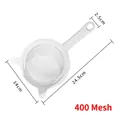 White 400 mesh ultra-fine food filter with ergonomic handle for soy milk and juices - Cat Ears Style / 400 Mesh