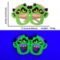 Glow-in-the-dark green zombie glasses for Halloween parties and cosplay dress up - One Size / Zombie Head