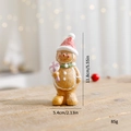 Gingerbread man resin ornament with candy cane and red hat for Christmas decor - Small Gingerbread Man - Candy Cane