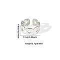 Titanium steel fishtail woven ring with dimensions 0.8cm height and 2.7g weight - Tyr0432 / Adjustable Open