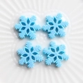 Perles flocons de neige bleues pailletées en résine pour accessoires cheveux DIY - Moyen 2x2.2cm / Bleu