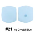 Perline in silicone blu cristallo di ghiaccio #21 da 17mm per dentizione e gioielli fai-da-te - 21# Blu Cristallo di Ghiaccio