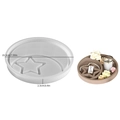 Stampo in silicone per vassoio in resina a stella e luna da 19,3 cm per piatti portagioielli - Modello 1 (Stella e Luna)