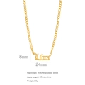 18K gold plated 316 stainless steel Libra zodiac letter necklace with 40cm+5cm chain - Libra / Gold