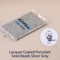 3mm silver grey glass seed beads in bag for professional DIY jewelry making crafts - Silver 3mm