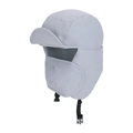 Colbacco invernale grigio chiaro con maschera integrata e cinturino sottogola regolabile - Grigio chiaro