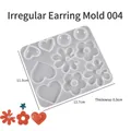 Irregular silicone earring mold with 9 slots including heart and flower shapes for resin DIY - Style 4 Irregular Earring Mold