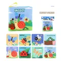 Washable baby cloth book featuring colorful insect themes and English vocabulary - Insect Series Cloth Book