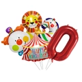 Kit de ballons cirque avec lion, zèbre, clown et tente joyeux anniversaire pour fête - Ensemble à Thème de Cirque (Numéro Zéro)