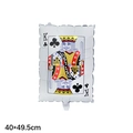 King of Clubs foil balloon for poker theme parties, size 40x49.5cm in metallic finish - King of Clubs