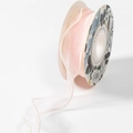 Dusty pink organza ribbon with white pearl edges, 40mm wide for flower bouquet packaging - 40mm*10 Yards / Pearl Fishtail Yarn (Pink)