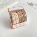 Pack of multi-tonal beige and brown elastic hair bands in a professional gift box - Coffee Colors