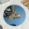 Large colorful acetate hair claw clip with floral marble pattern in vibrant candy colors - Multicolor Terrazzo